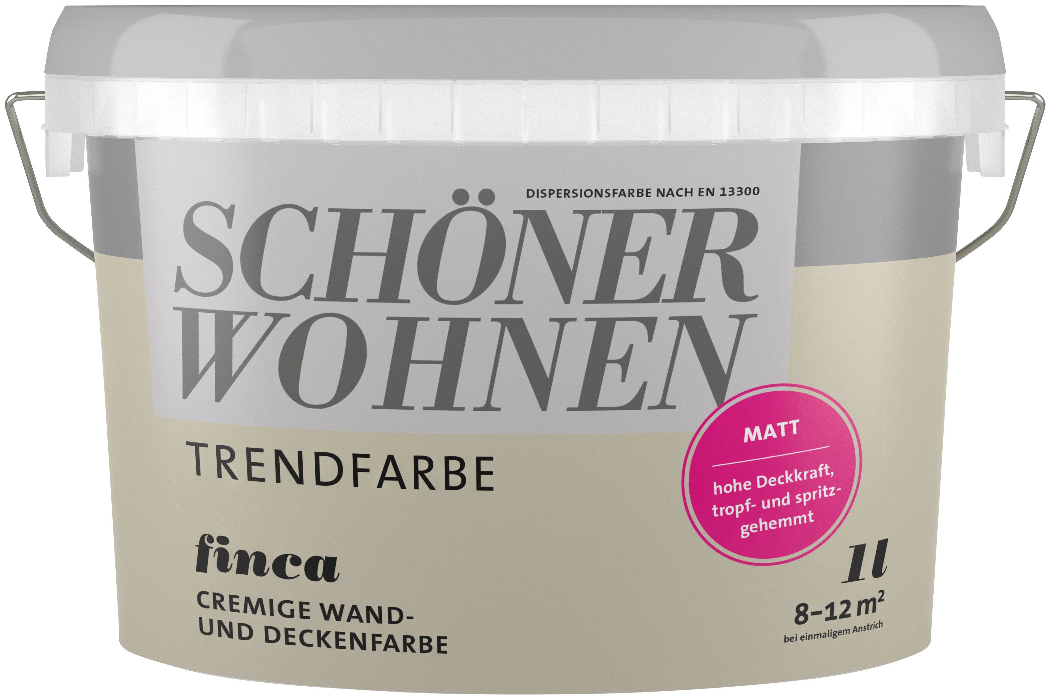 SCHÖNER WOHNEN FARBE Wand- und Deckenfarbe Trendfarbe, hochdeckend, für Allergiker geeignet, in verschiedenen Farben