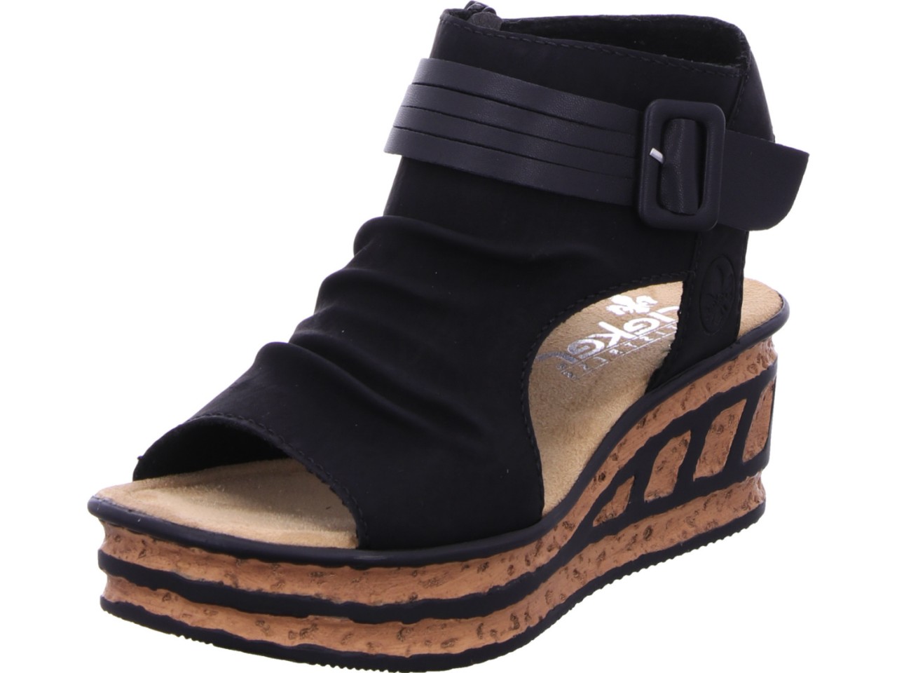 RIEKER Klassische Sandalen schwarz