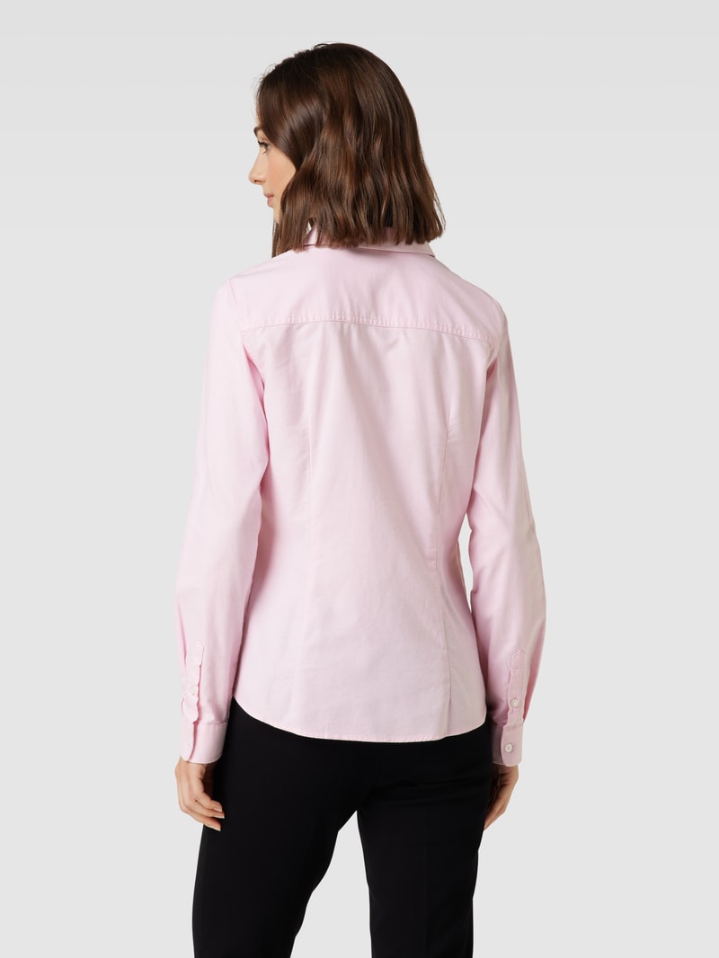 Hemdbluse mit Umlegekragen in rosé
