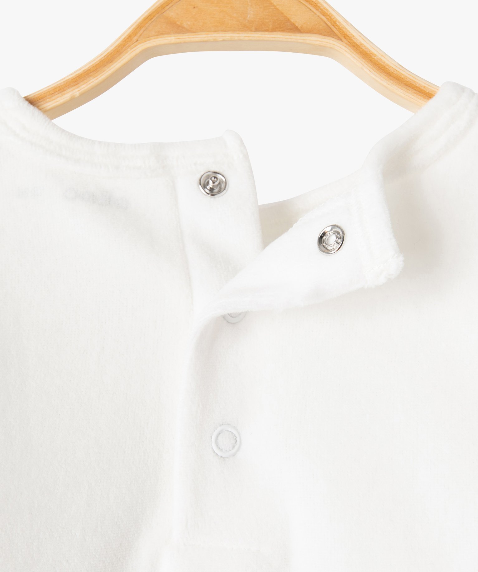 Pyjama en velours 2 pièces dépareillés bébé ecru | GEMO