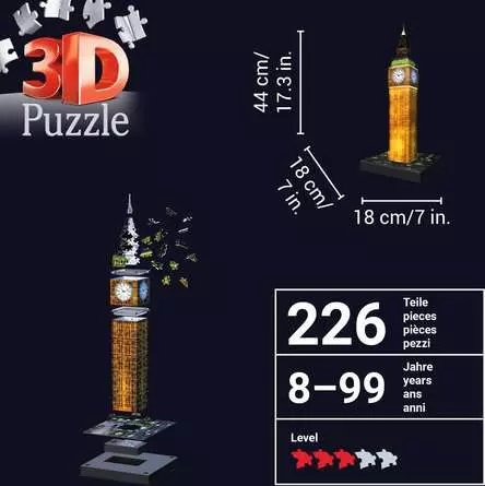 Ravensburger Big Ben bei Nacht