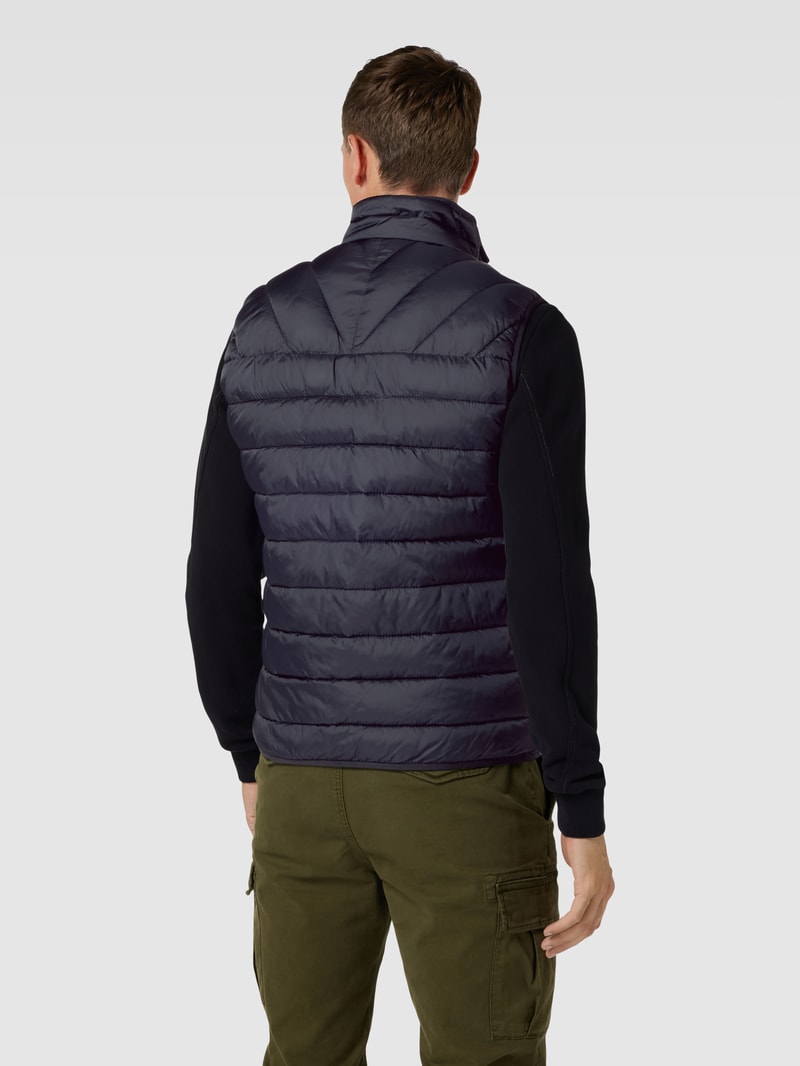 Regular Fit Steppweste mit Stehkragen Modell 'AERONS' in schwarz