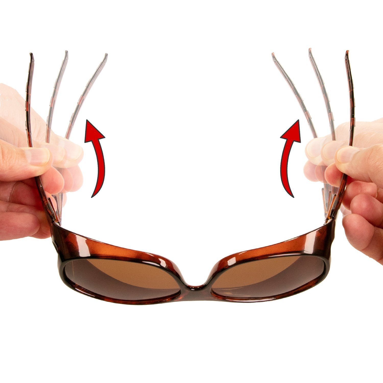 FALINGO Sonnenbrille Sonnenüberbrille Überzieh Sonnenbrille Überbrille Überziehbrille FLEXI EDITION polarisiert UV 400