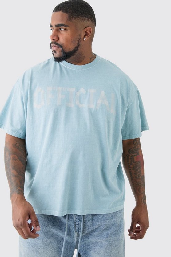 Plus Oversize T-Shirt mit Official Print