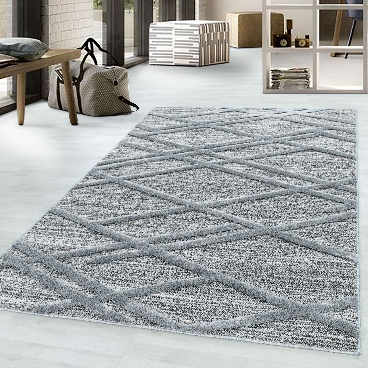 Ayyildiz Teppich, PISA 4706, GREY, 240 x 340 cm