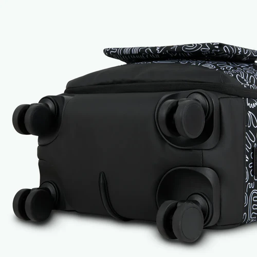 Small Amiens Black 4-Wheel Soft Suitcase