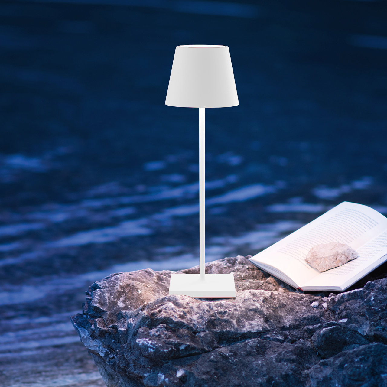Sonstige LED Akku Tischleuchte SIGOR Nuindie für Außenbereich, weiss