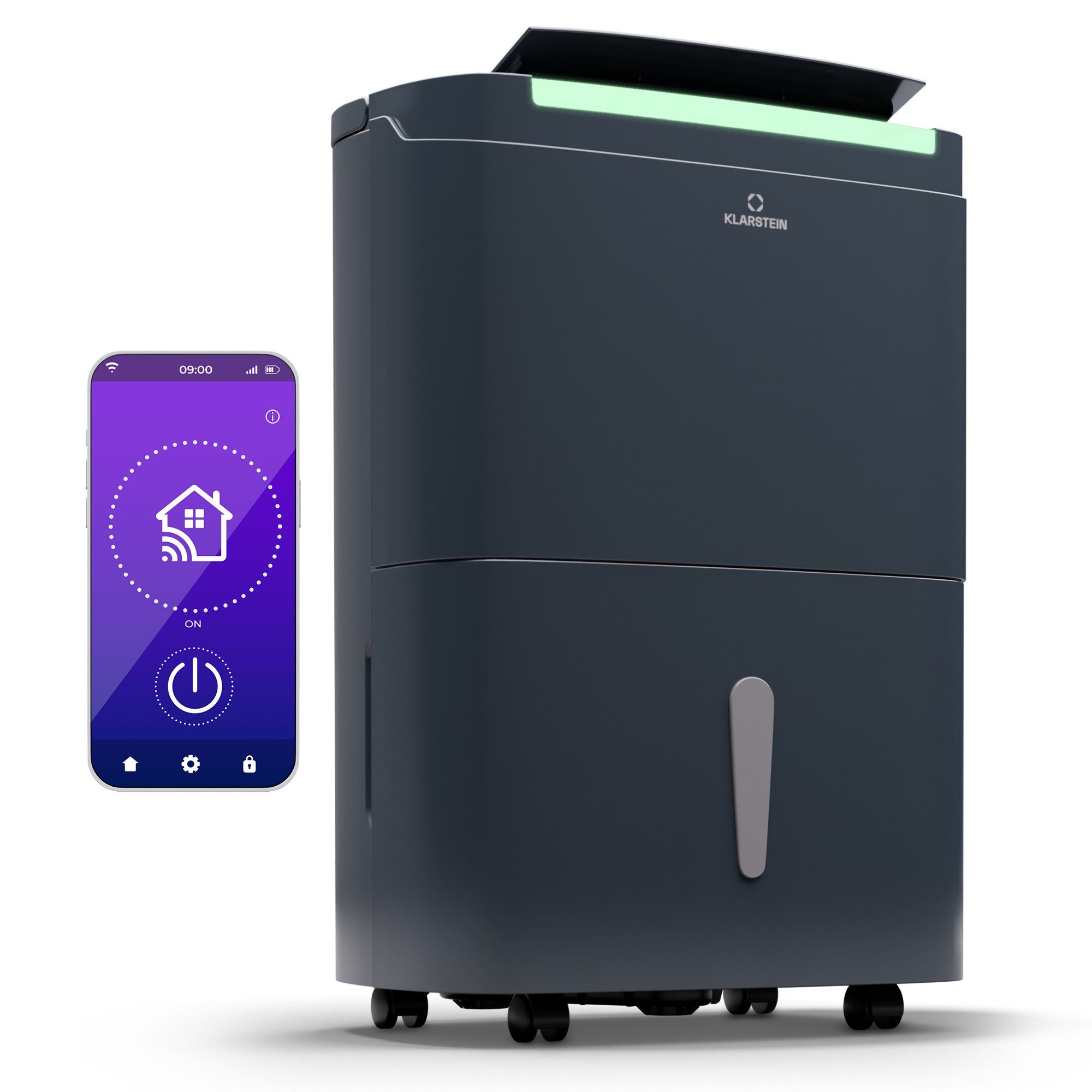 Klarstein Luftentfeuchter DryFy Connect 50 Luftentfeuchter, elektrisch WiFi Kompression 50l/d 45-55m²