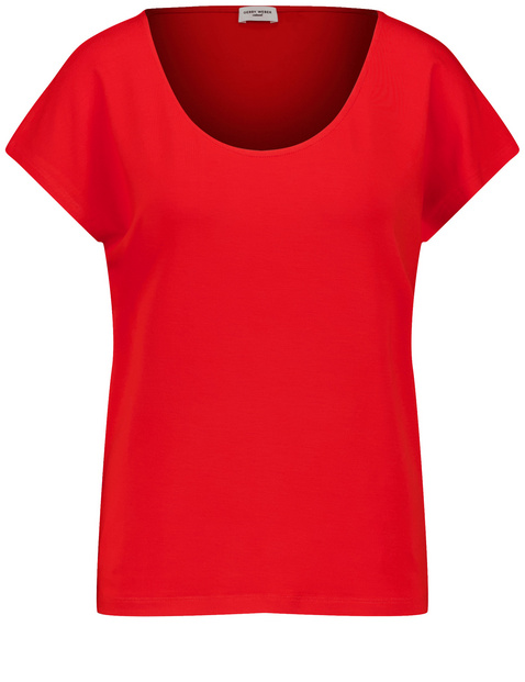 Figurumspielendes T-Shirt mit rundem Ausschnitt