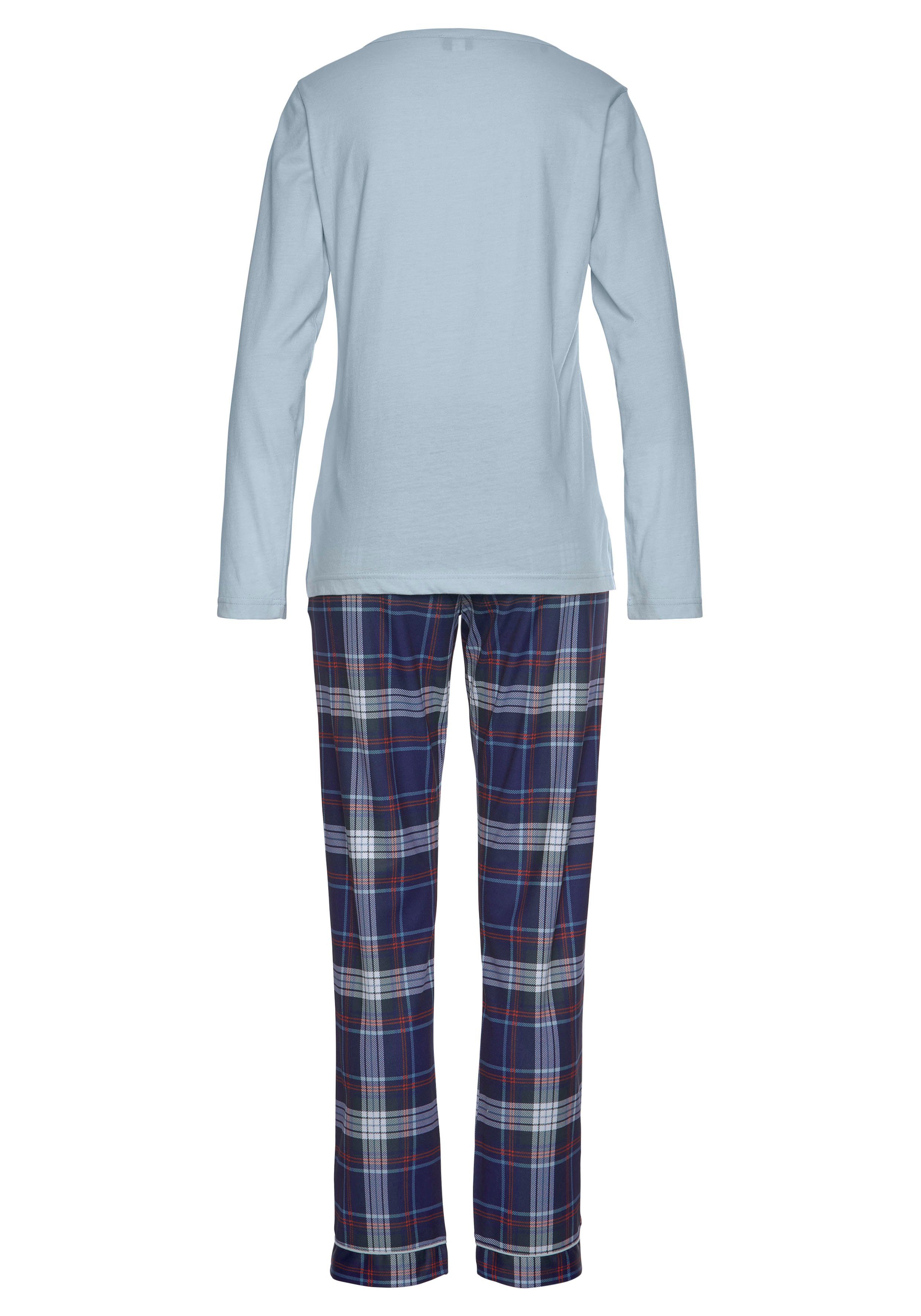 H.I.S Pyjama (2 tlg., 1 Stück) mit karierter Schlafhose