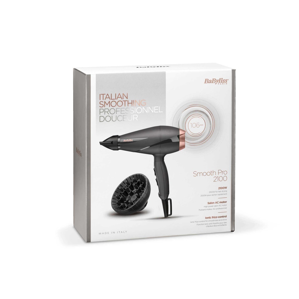 babyliss BaByliss  - 6709DE - Sèche-cheveux Smooth Pro 2100 Moteur AC fabriqué en Italie SECHE CHEVEUX