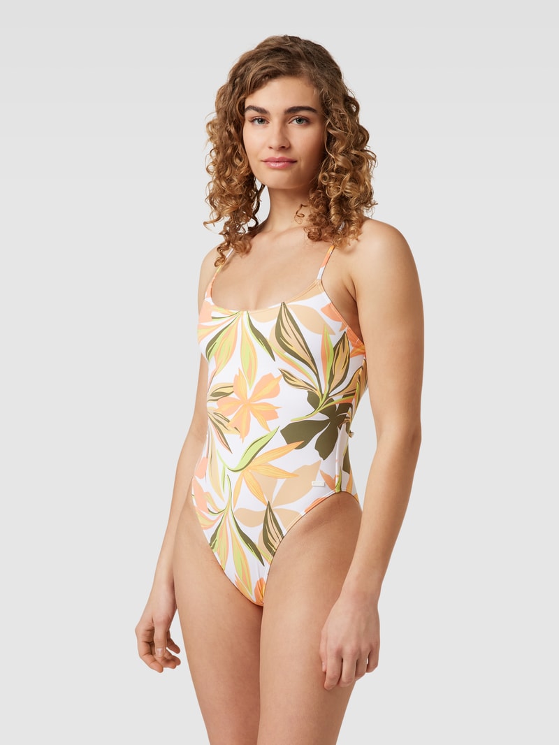 Badeanzug mit floralem Muster Modell 'PT BEACH CLASSICS HIPSTER' in offwhite