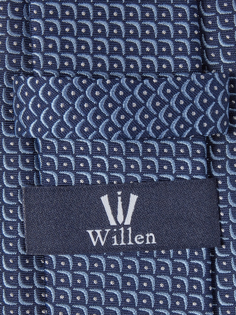 Krawatte aus reiner Seide (7 cm) in bleu
