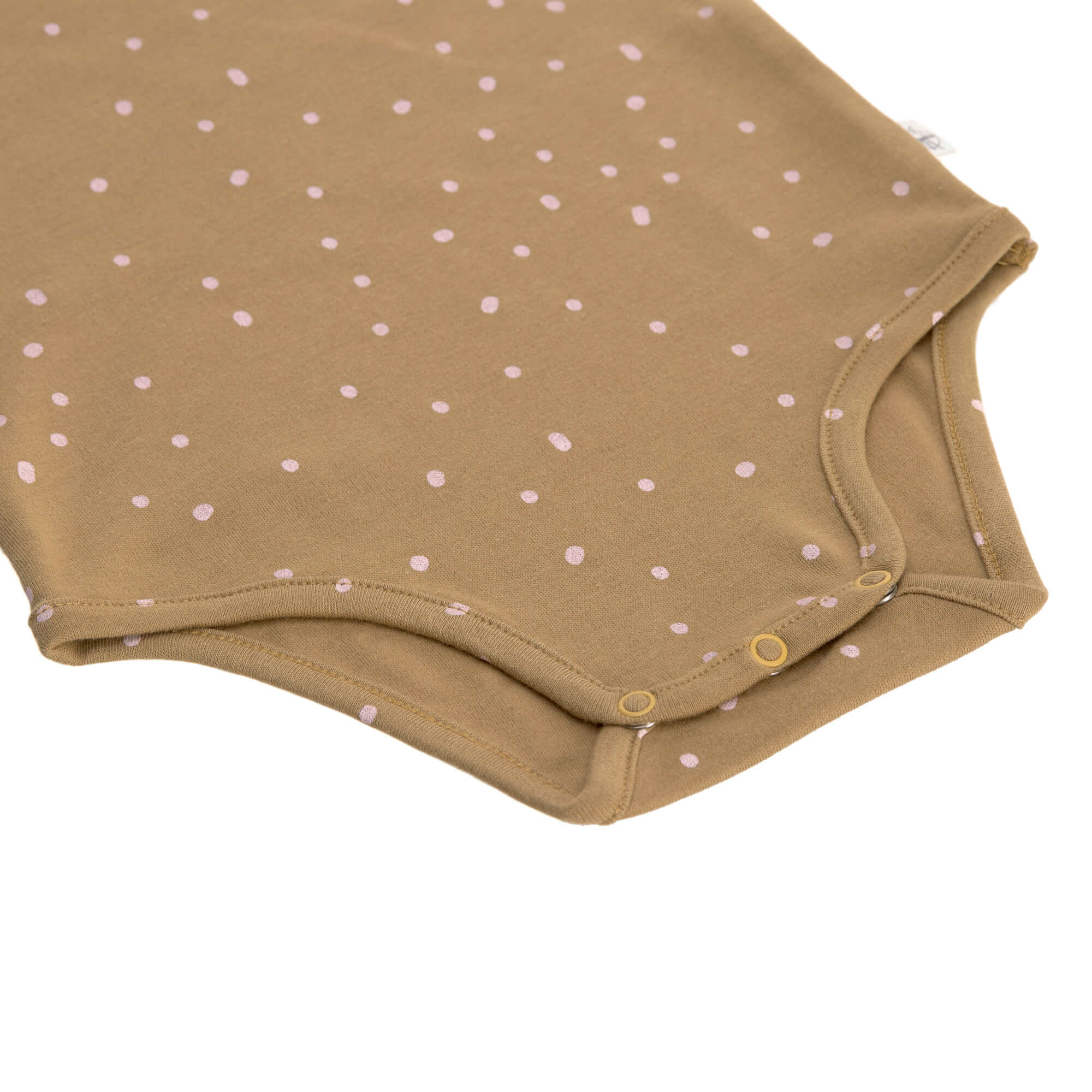 Baby Body langarm - Bio Baumwolle, Punkte, Gelb