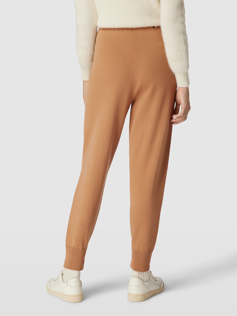 Sweatpants mit Tunnelzug Modell 'Floralia' in camel