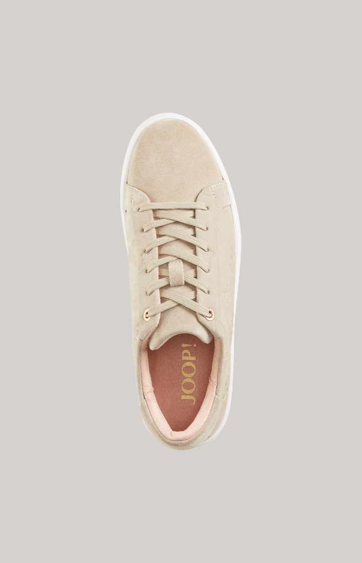 Sneaker Velluto Stampa New Daphne in Beige