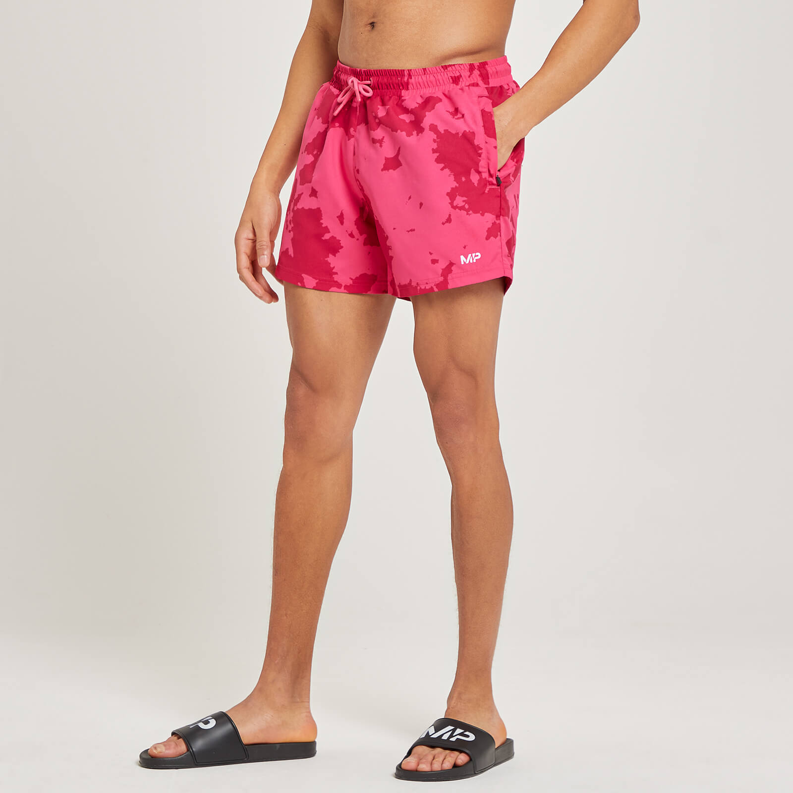 Short de bain à imprimé MP Atlantic pour hommes – Magenta