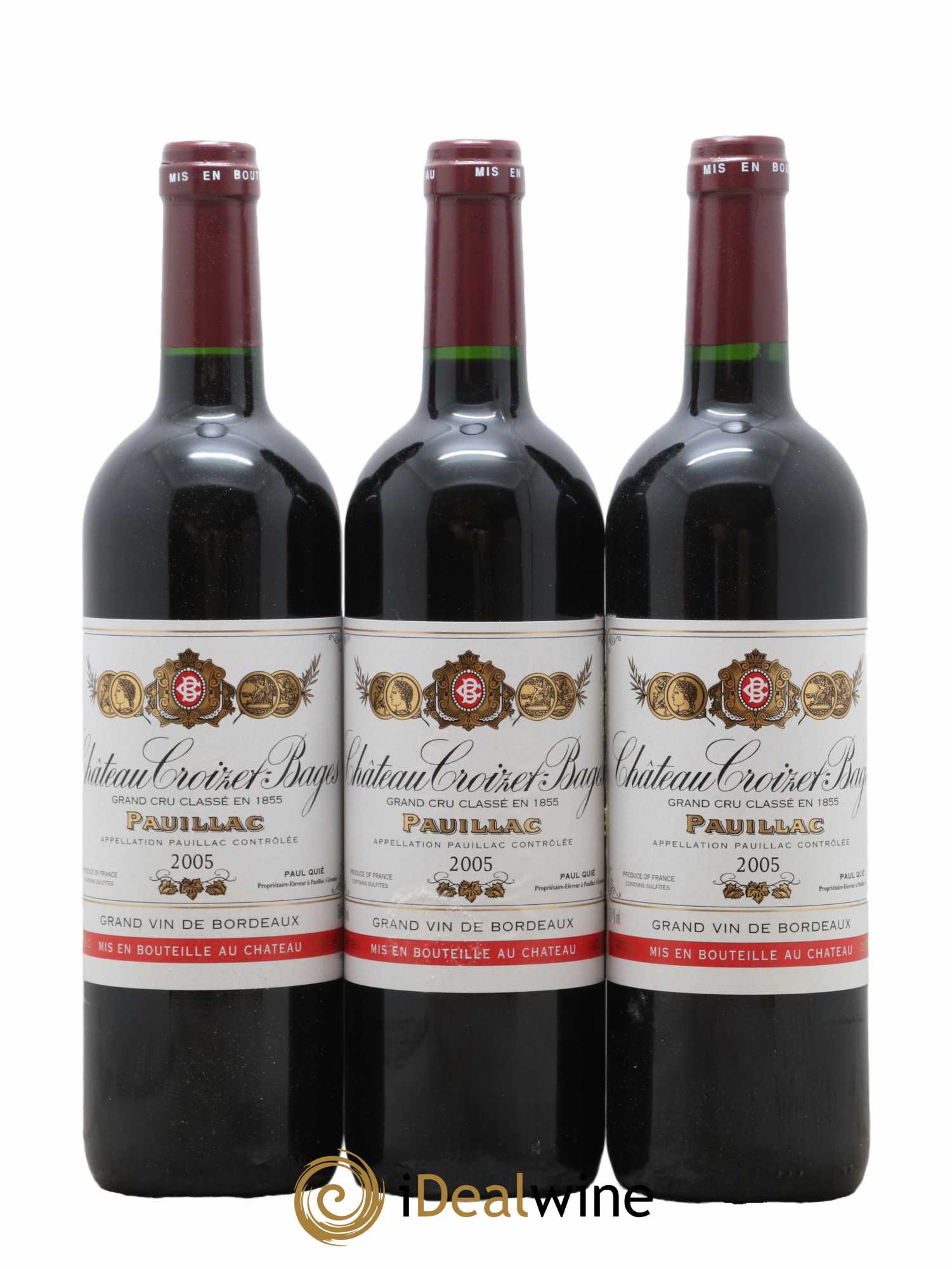 Château Croizet Bages 5ème Grand Cru Classé  2005 - Lot de 12 Bouteilles