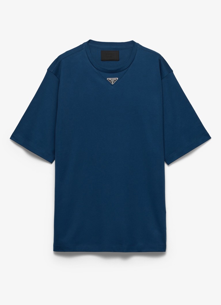 Tricou lejer cu logo-ul Prada