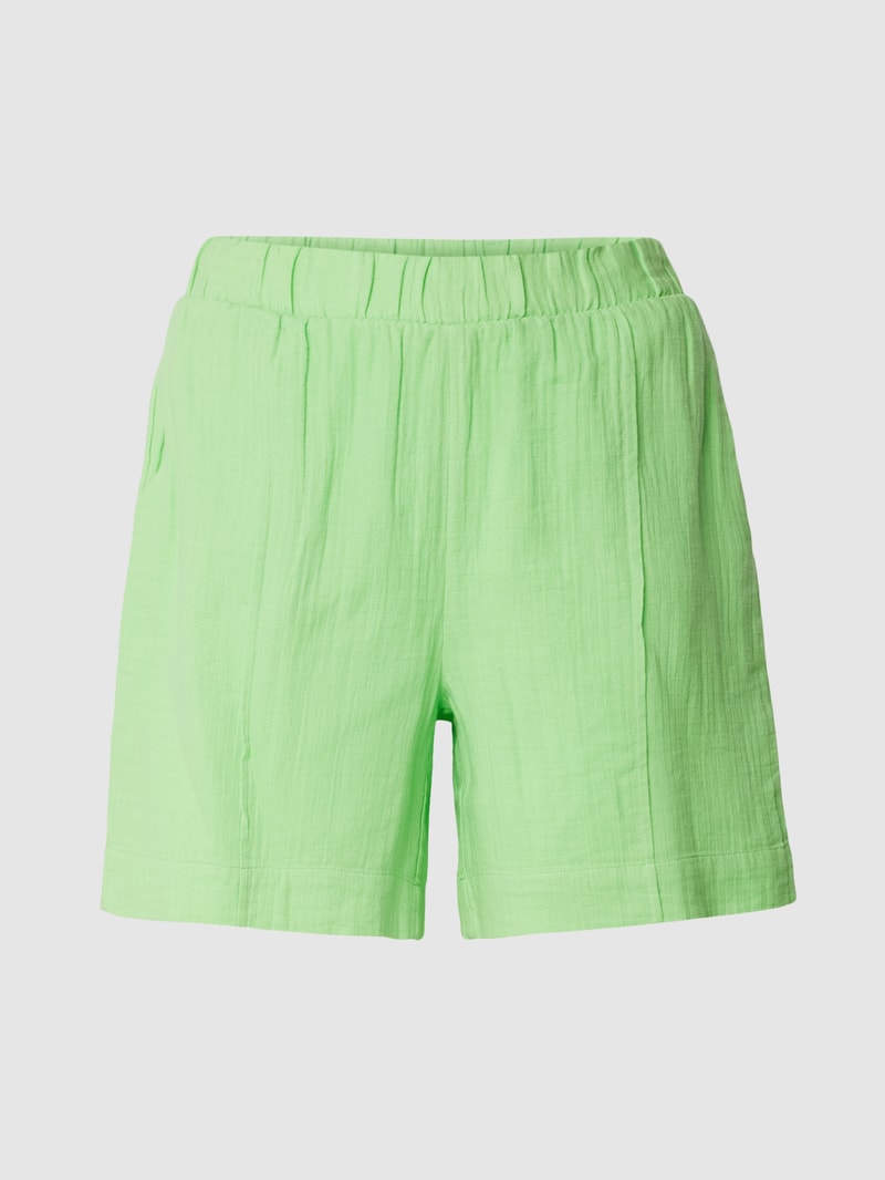 Shorts aus reiner Baumwolle mit Eingrifftaschen Modell 'Piro' in grün
