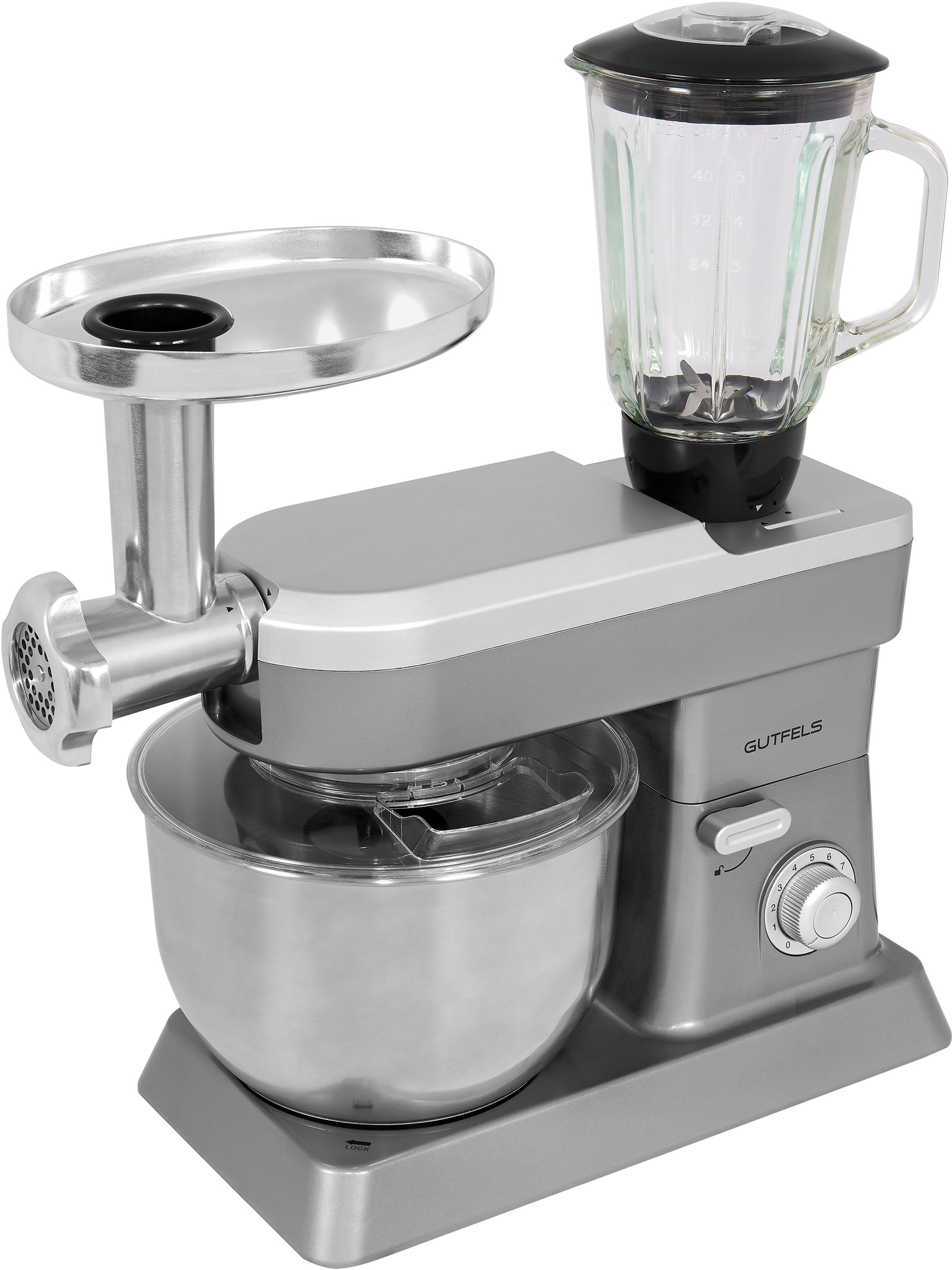 Gutfels Küchenmaschine KM 8101 si, 1200 W, 6,2 l Schüssel