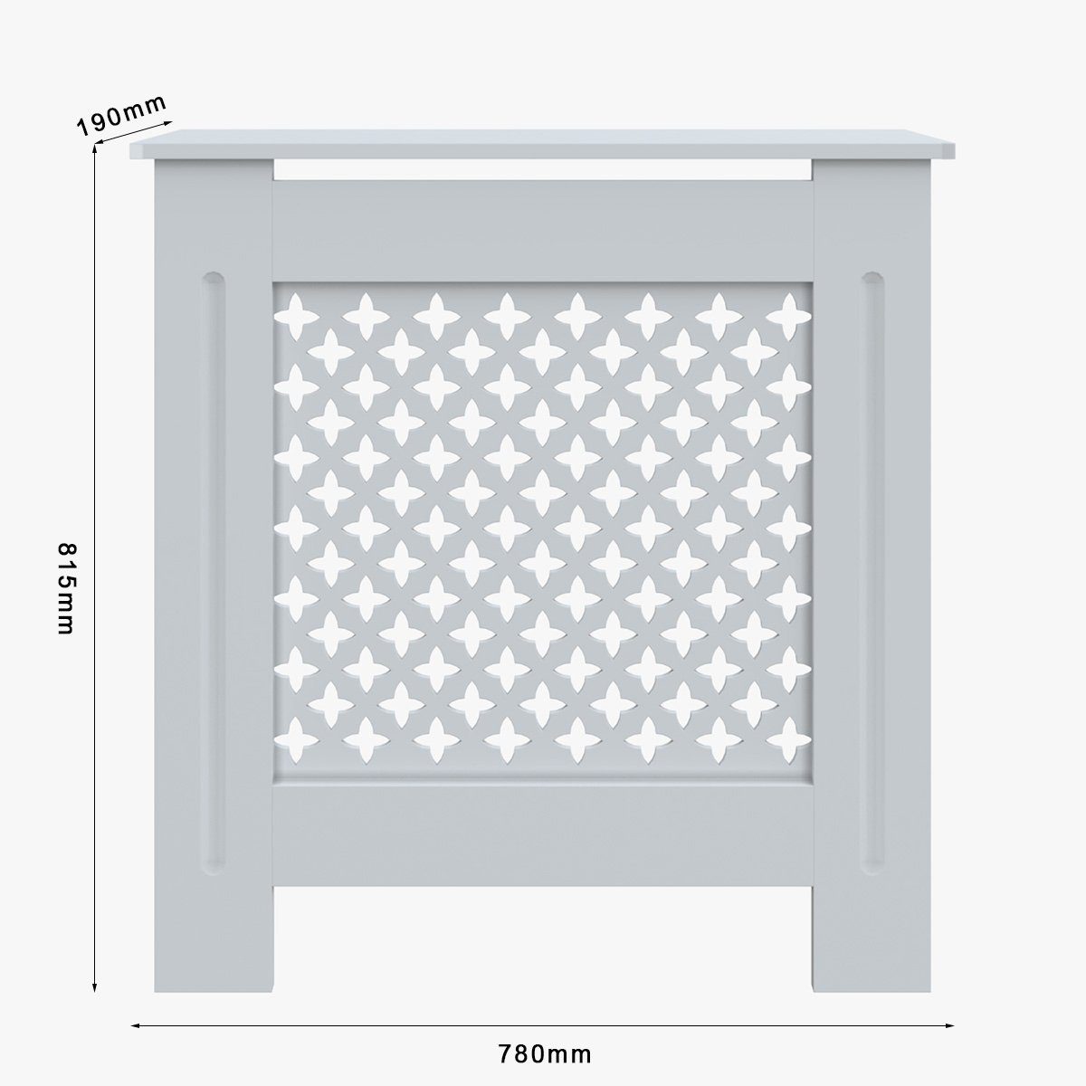 SONNI Heizungsverkleidung Heizungsverkleidung Heizkörperverkleidung weiß Breite 78/112/152cm, Kreuzgitter, Heizungsverkleidung, Zubehör für Wandmontage, MDF