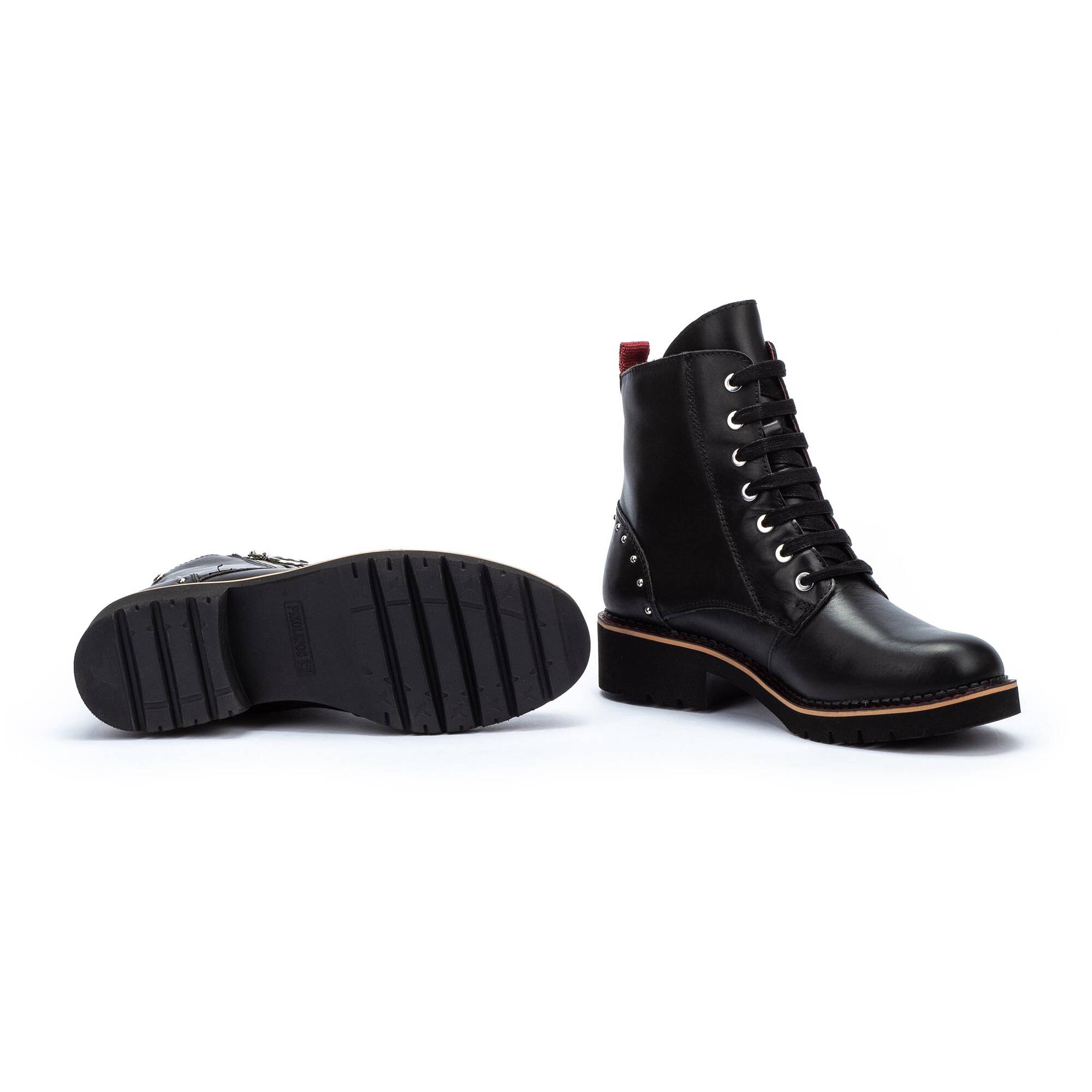 buty w stylu motocyklowym - CZARNE