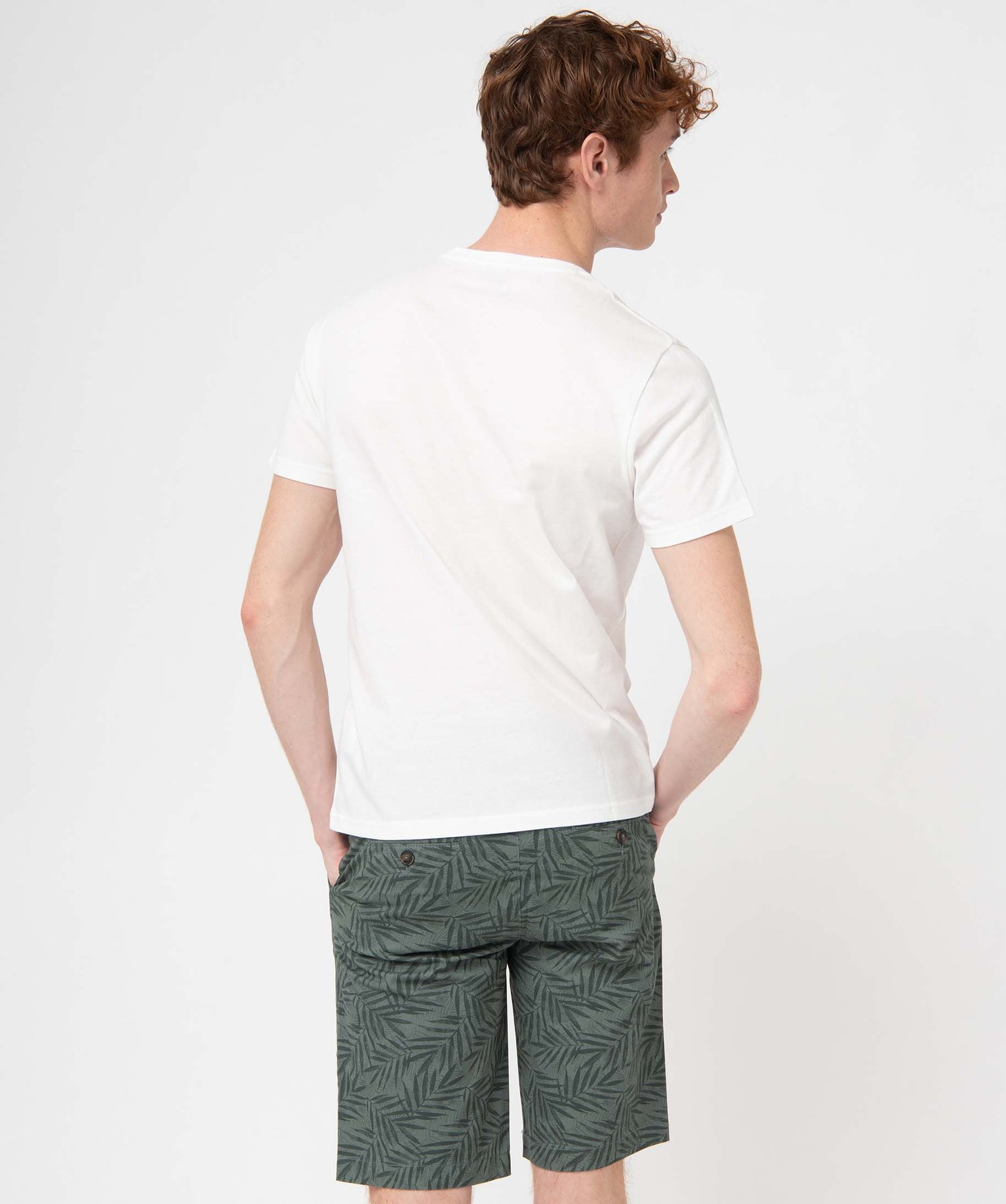 Tee-shirt homme à manches courtes motif plage californienne ecru | GEMO