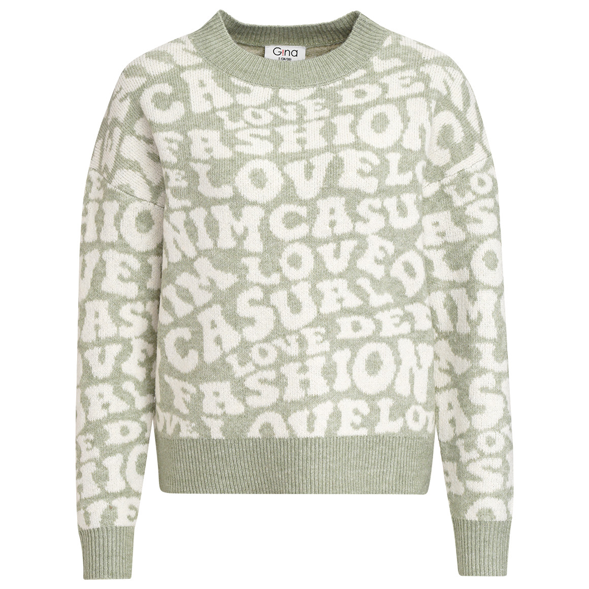 Damen Strickpullover mit Schriftzügen
