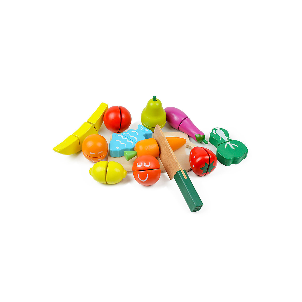 Spielzeug aus Holz für die Küche Obst- und Gemüsespielzeug aus Holz für Kinder