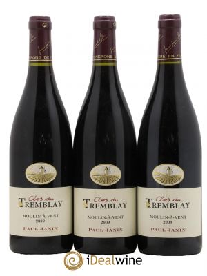 Moulin à Vent Clos du Tremblay Paul Janin (Domaine)  2009 - Lot de 3 Bouteilles