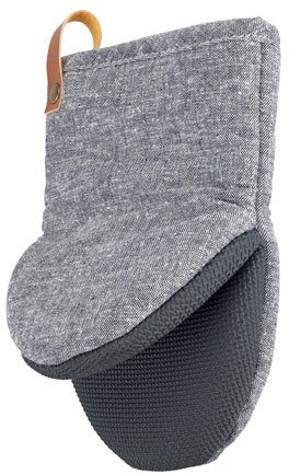 WENKO Topfhandschuhe Ada Mini, (Set, 2-tlg), Handflächen aus Neopren, 1 Paar, grau