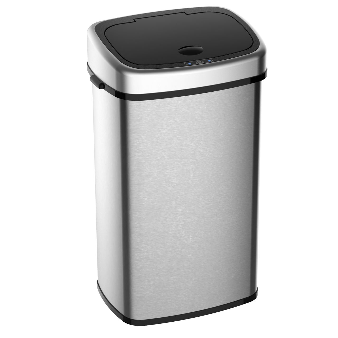 HOMCOM Automatik Mülleimer Abfalleimer mit Infrarotsensor Kücheneimer 48L Silber L40,5 x B29,5 x H57 cm