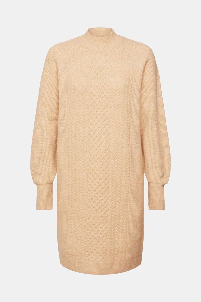 Pulli-Kleid aus Zopfstrick