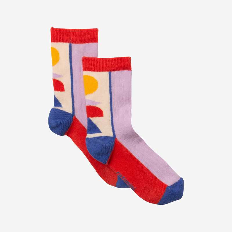 Chaussettes fille géométrique violettes Catimini