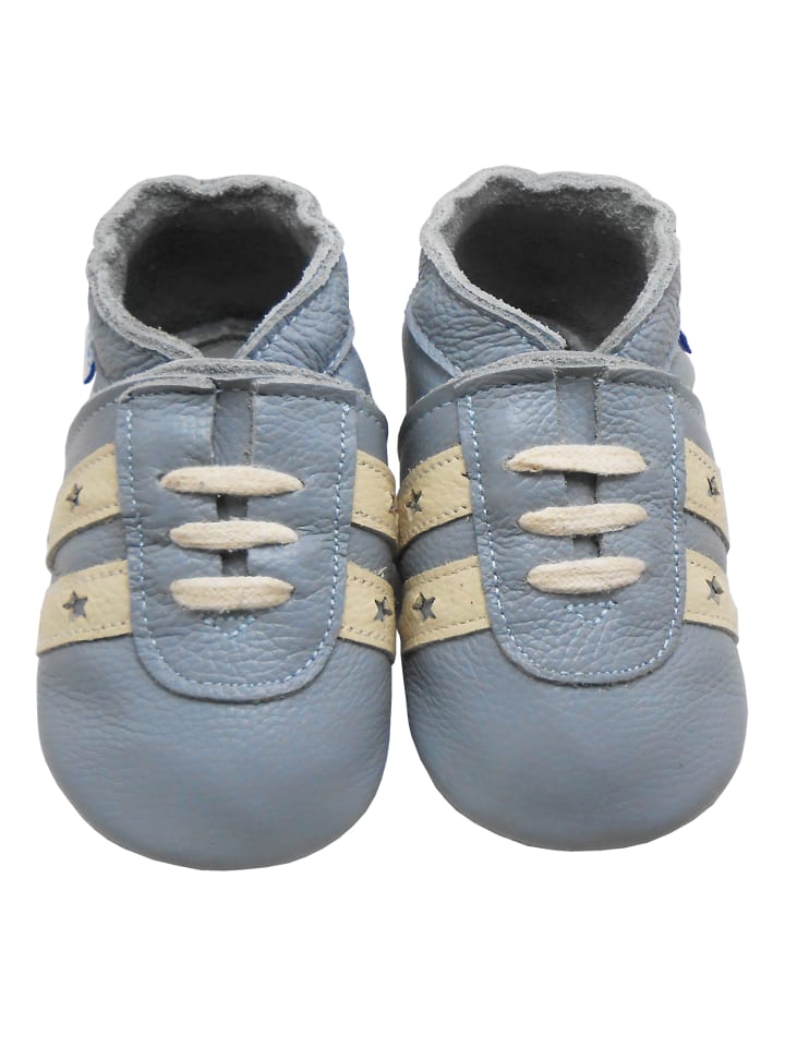 Yalion Leder-Krabbelschuhe in Blau günstig kaufen 22/23