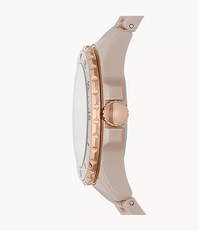 Fossil Uhr FB-01 3-Zeiger-Werk Keramik karamellfarben