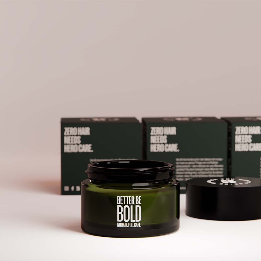 BETTER BE BOLD Kopfhautpflege Mattierende Glatzencreme (0-3mm) mit Anti-Shine-Effekt