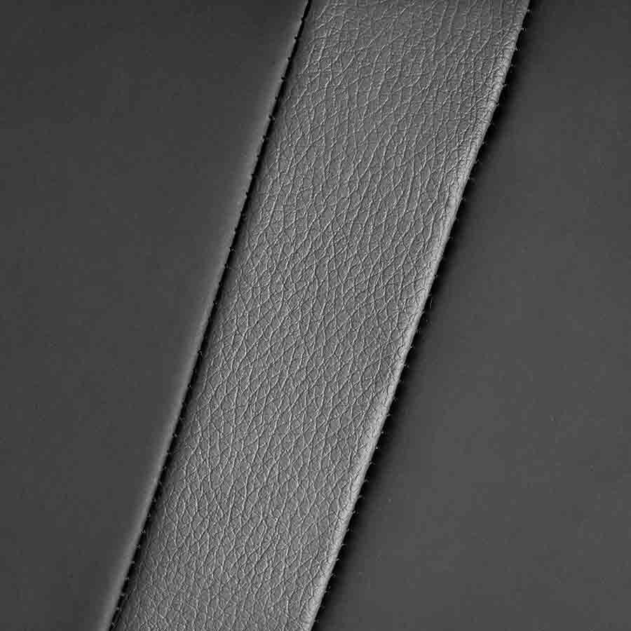 NORAUTO Sitzbezug für 2 Vordersitze, Design URANUS-1 schwarz-grau, in Leder-Optik - ATU