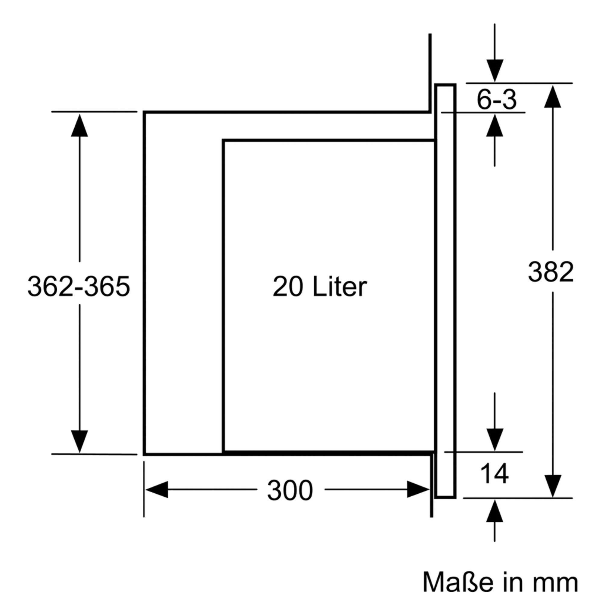 Constructa Einbau-Mikrowelle CC4P91262, Mikrowelle, 20 l