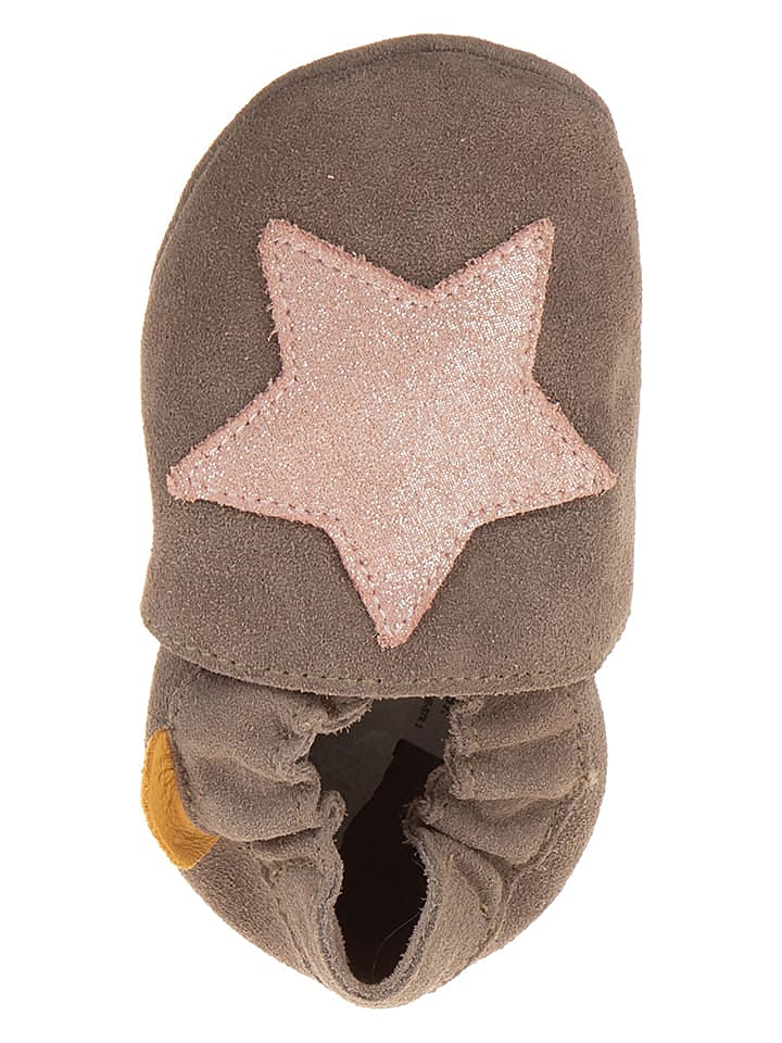 lamino Leder-Krabbelschuhe in Grau günstig kaufen 22/23