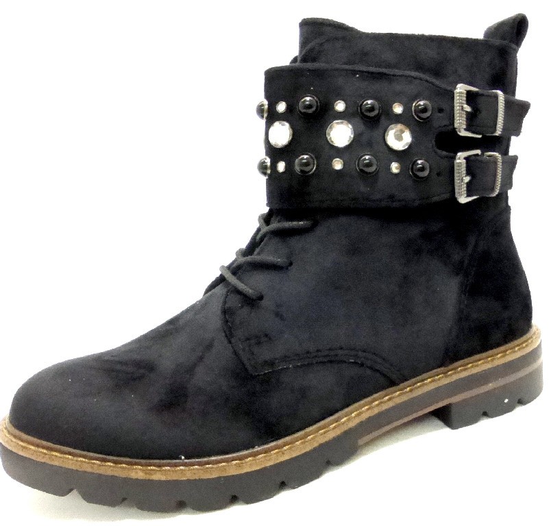 MARCO TOZZI Schnür-Stiefeletten schwarz