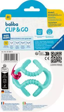 baliba Clip & Go türkis - Babyspielzeug ab 0 Monaten