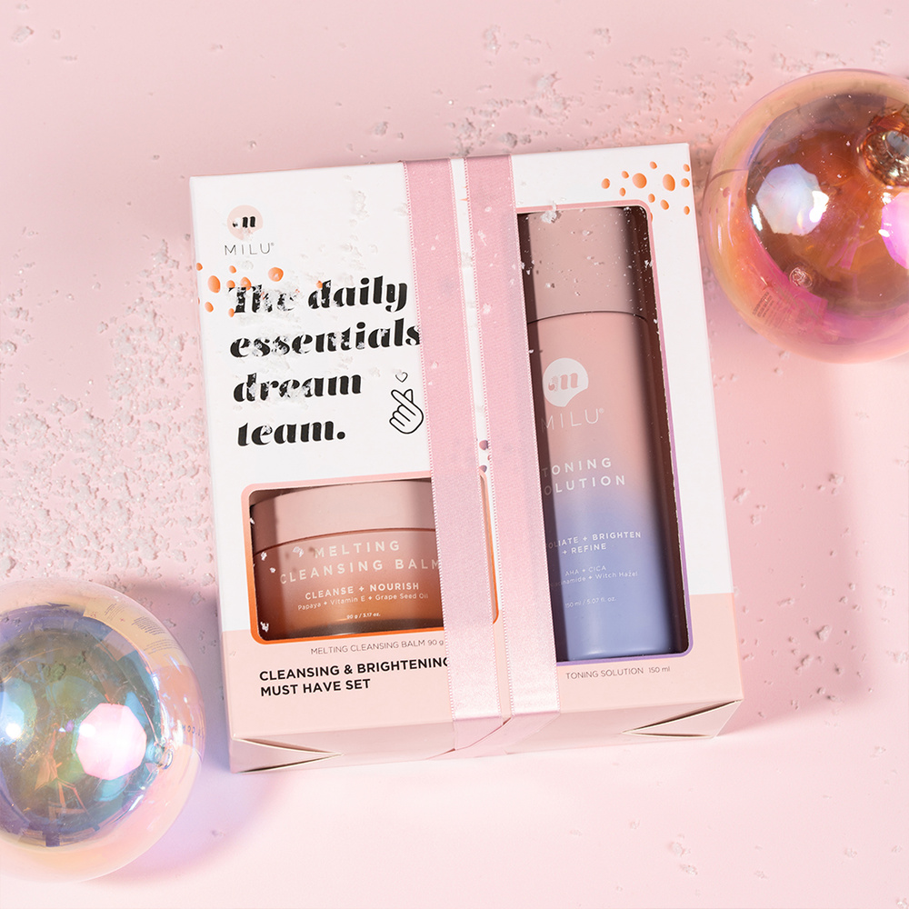 milu The daily essentials dream team. Ensemble de nettoyage et d'éclaircissement - Édition Limitée