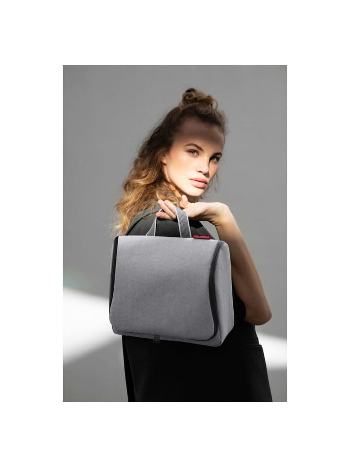 Reisenthel cosmetics toiletbag XL - Kulturbeutel 28 cm (twist blush) in herringbone grey günstig kaufen onesize