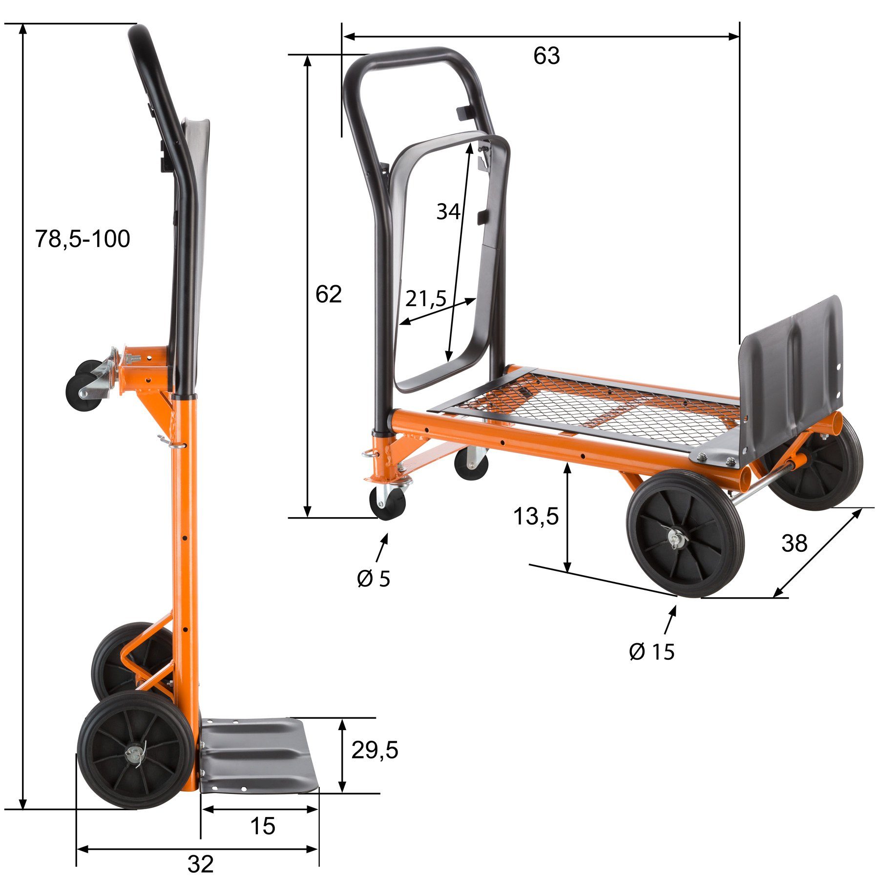 tectake Sackkarre Universal Sackkarre bis 80kg