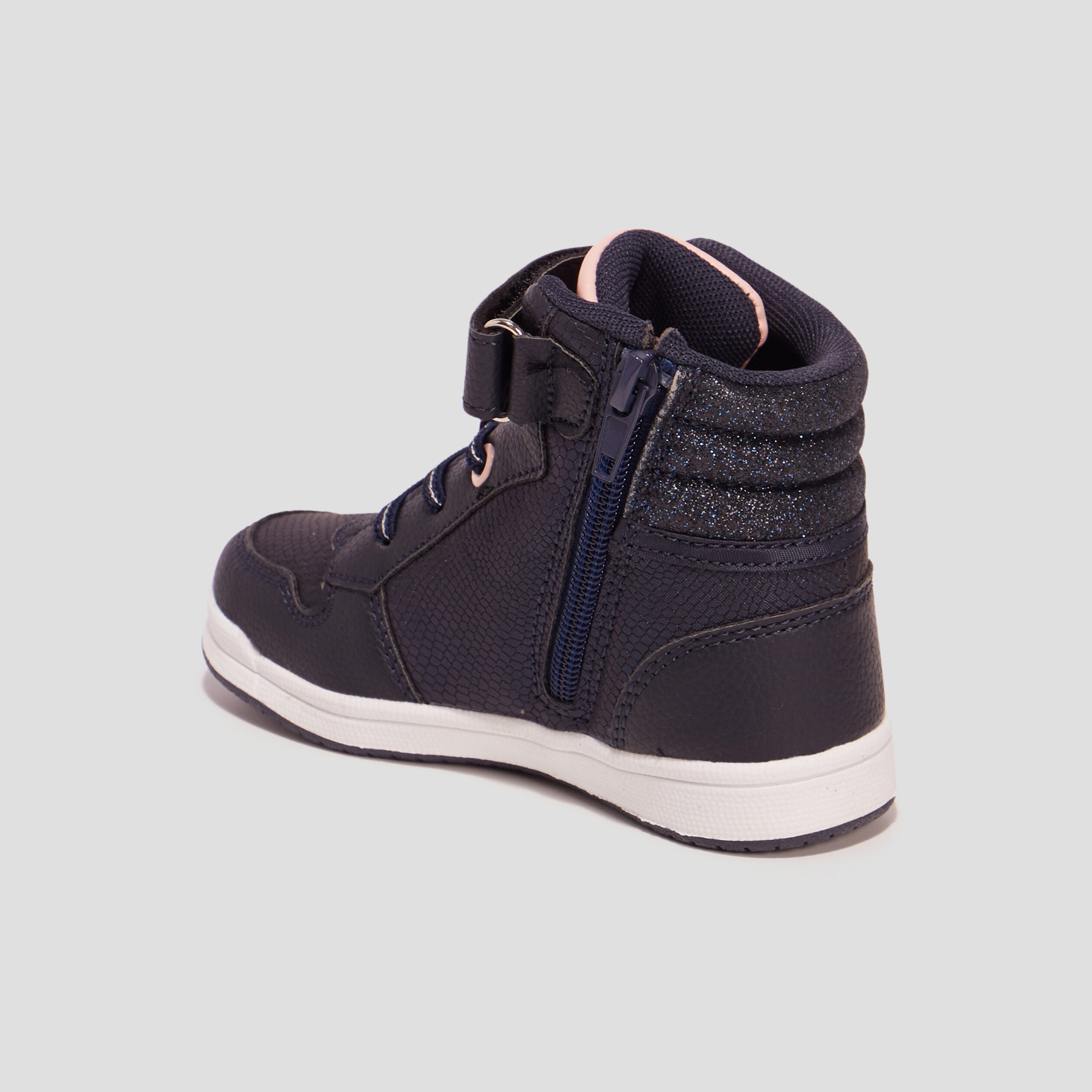 Baskets montantes Lulu Castagnette bleu marine fille | La Halle