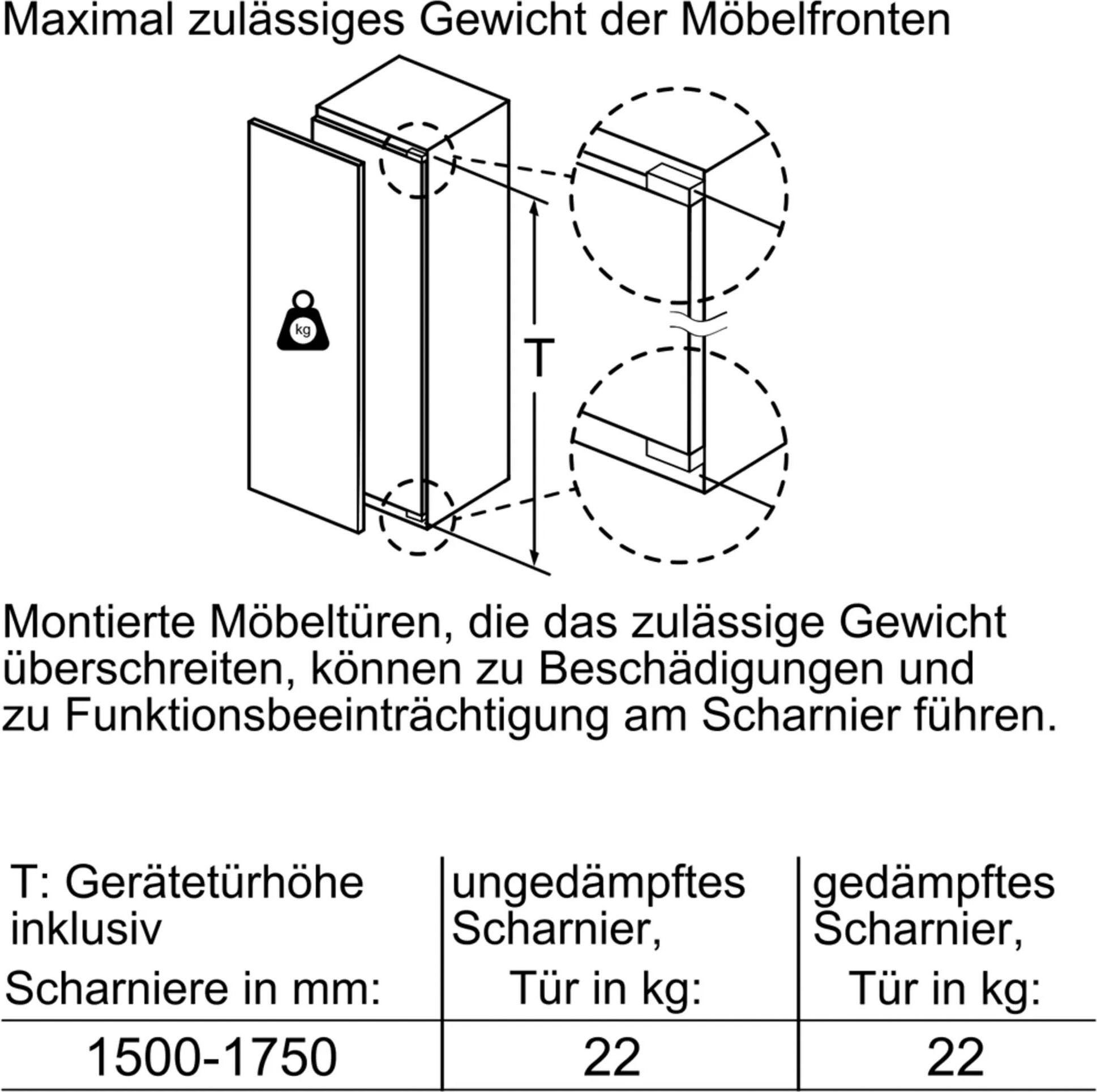 NEFF Einbaukühlschrank N 70 KI2823FF0, 177,2 cm hoch, 56 cm breit