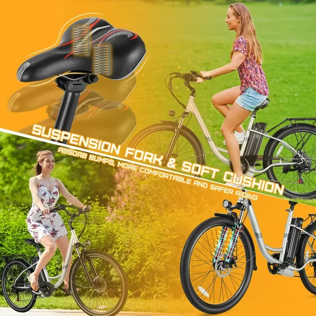 Gocio 500W Electric Bike for Adults, 26 Electric Hybrid Bicycle City Ebike, E Bike with 48V 7.8Ah Battery