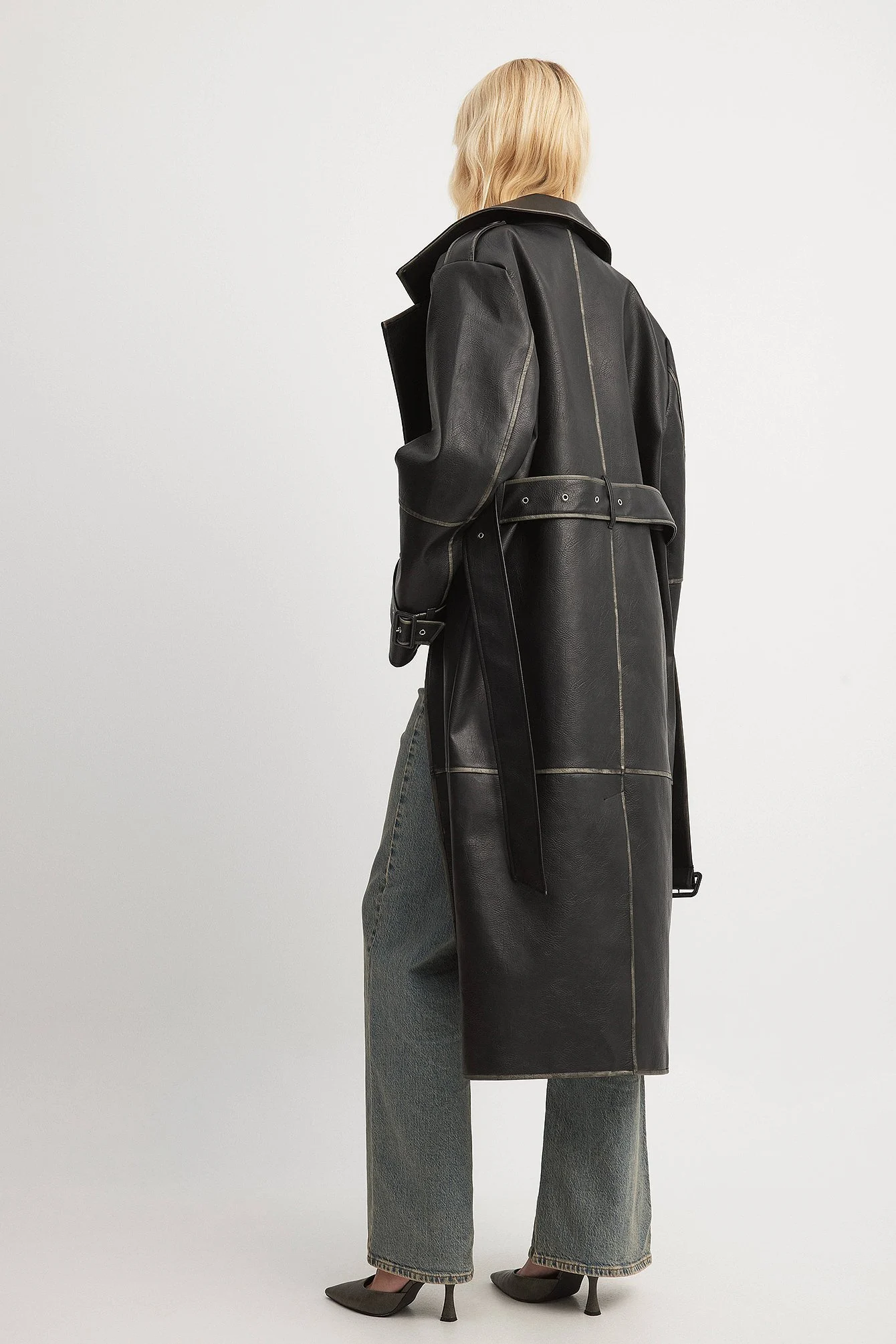 Ausgewaschener PU-Trenchcoat